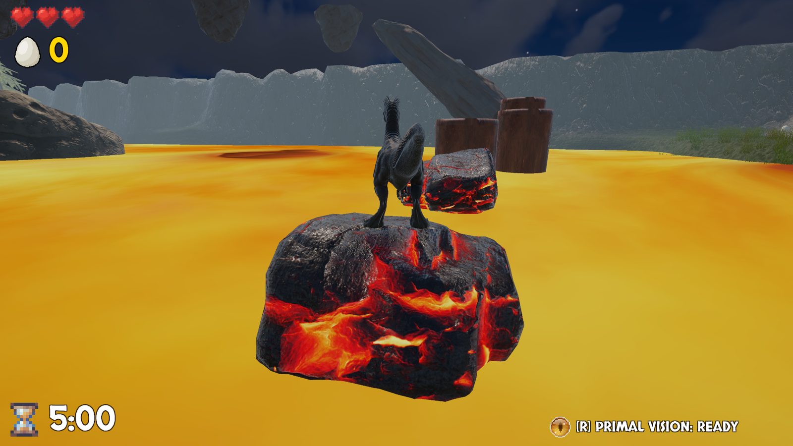 Pachy Patrol level set over lava